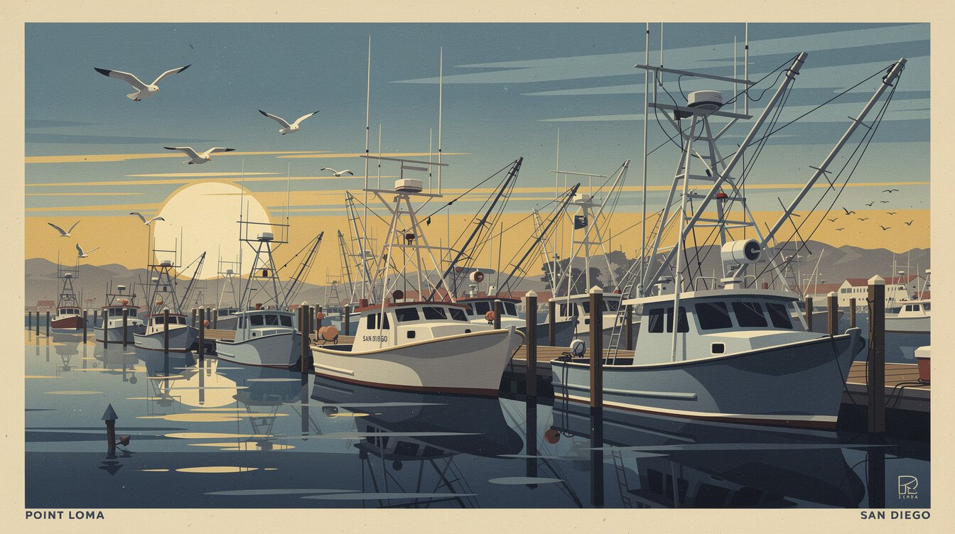 Point Loma San Diego sportfishing docks
