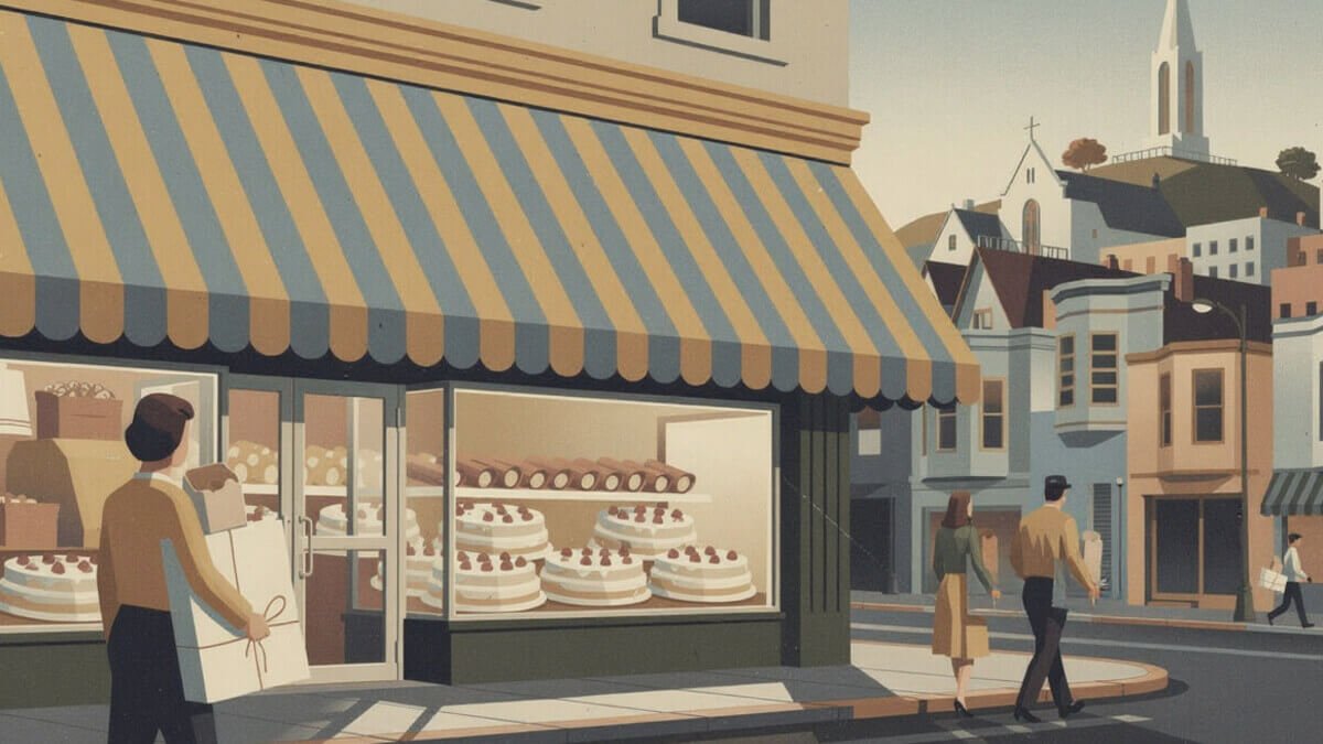 An old-school Italian pastry shop in North Beach, San Francisco