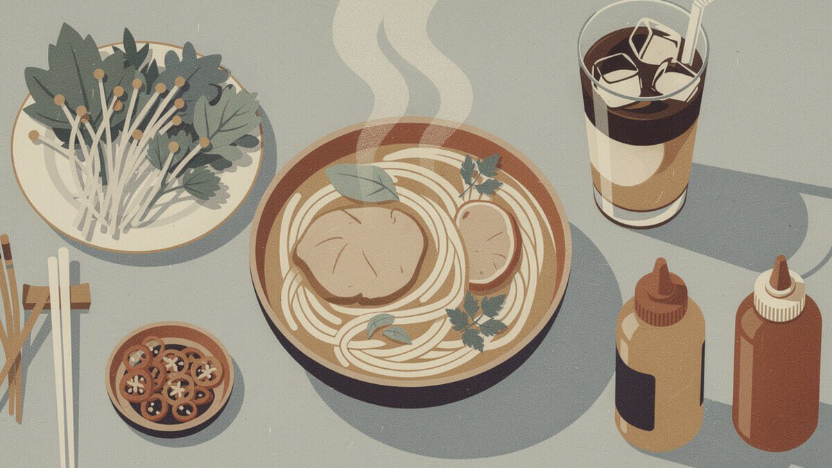 How to order pho in San Jose: herbs, hoisin, chili, and iced coffee