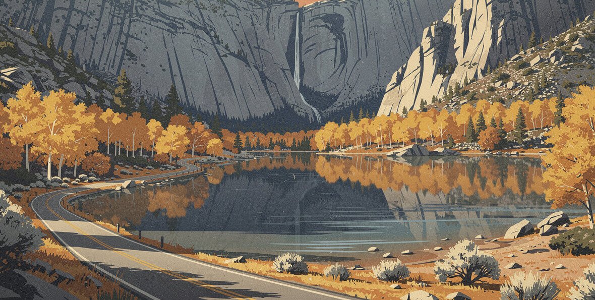 Fall color along Silver Lake on the June Lake Loop