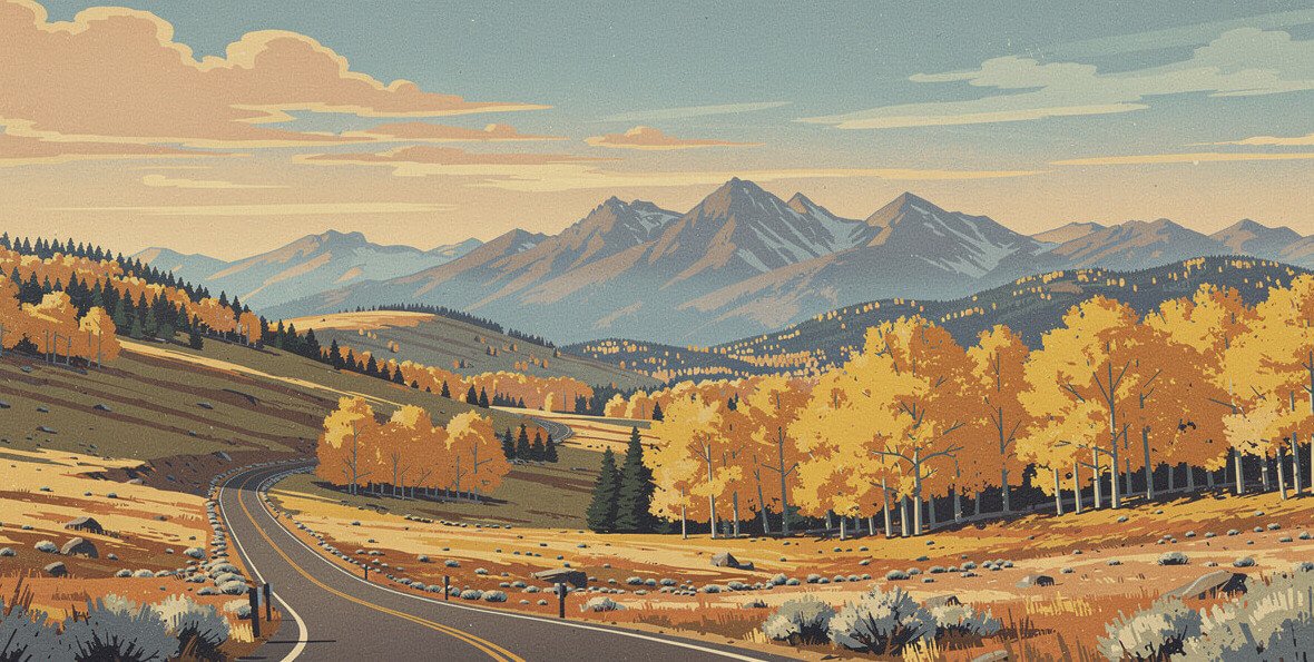Aspen groves along Monitor Pass on Highway 89